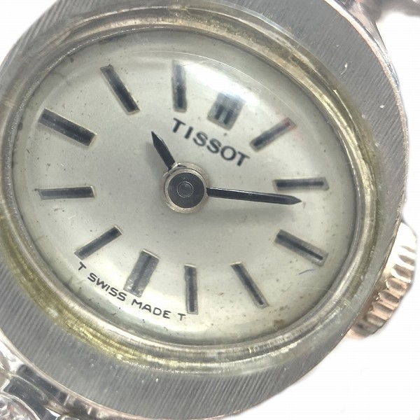 ティソ 手巻き 14K×メッキ GOLD ホワイト文字盤 時計 腕時計 レディース☆0343_画像4