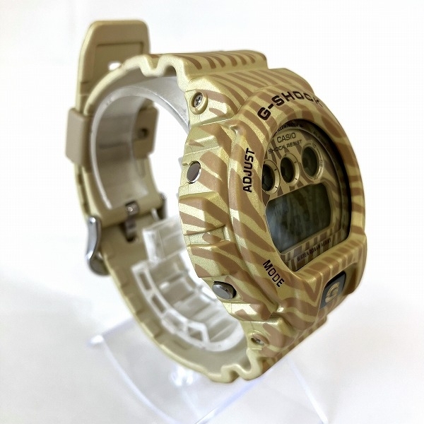 カシオ G-SHOCK DW-6900ZB クォーツ ゼブラ カモフラージュ ゴールド 時計 腕時計 メンズ 美品☆0341_画像3