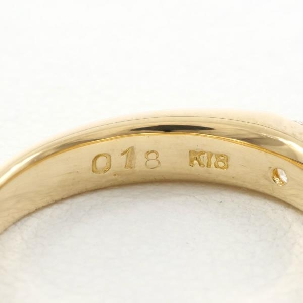 K18YG リング 指輪 9号 ダイヤ 0.18 総重量約3.1g 中古 美品 送料無料☆0338_画像6