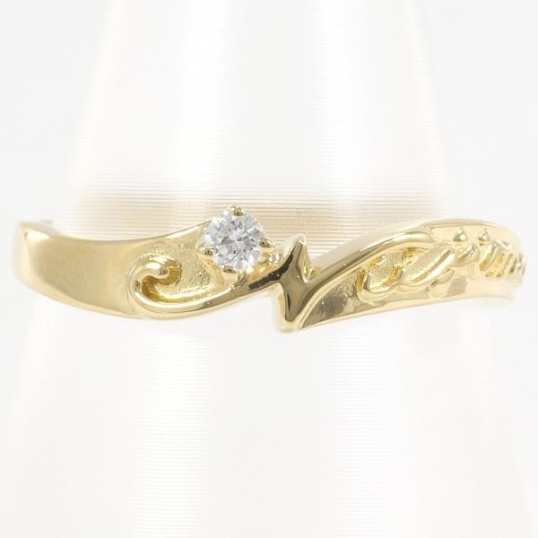 Mikimoto K18YG кольцо кольцо 10 номер diamond полная масса примерно 2.2g б/у прекрасный товар бесплатная доставка *0315