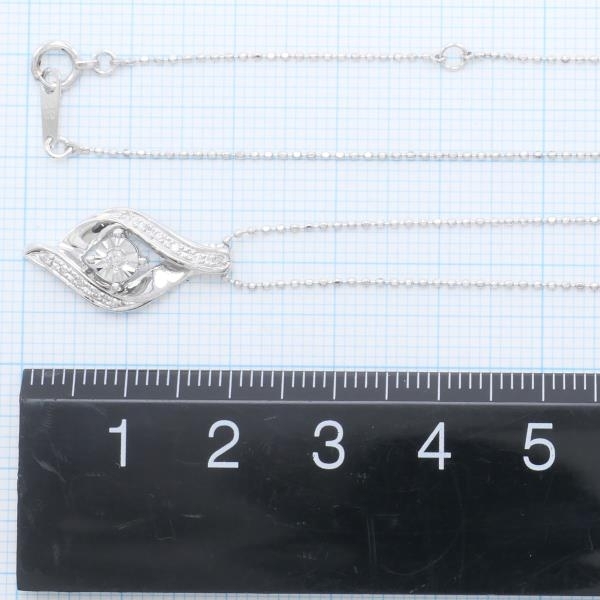 K10WG ネックレス ダイヤ 総重量約2.1g 約40cm 中古 美品 送料無料☆0315_画像5