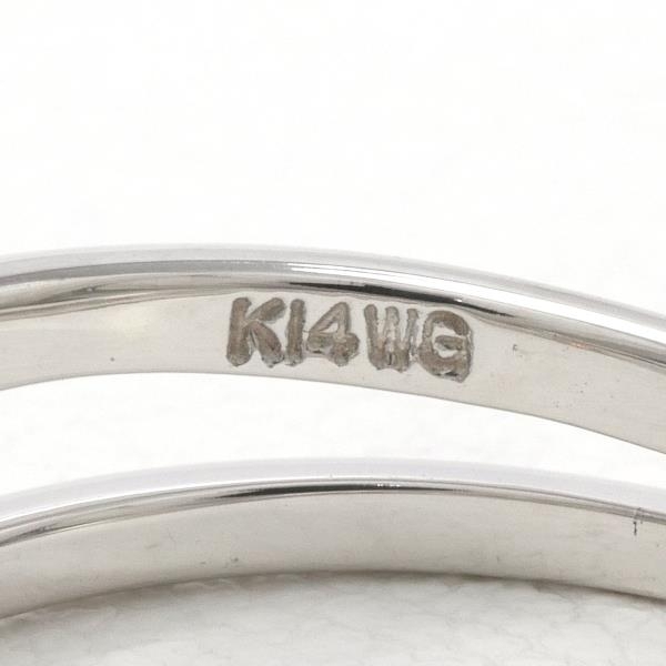 K14WG リング 指輪 5号 ダイヤ 0.20 総重量約1.9g 中古 美品 送料無料☆0315_画像6