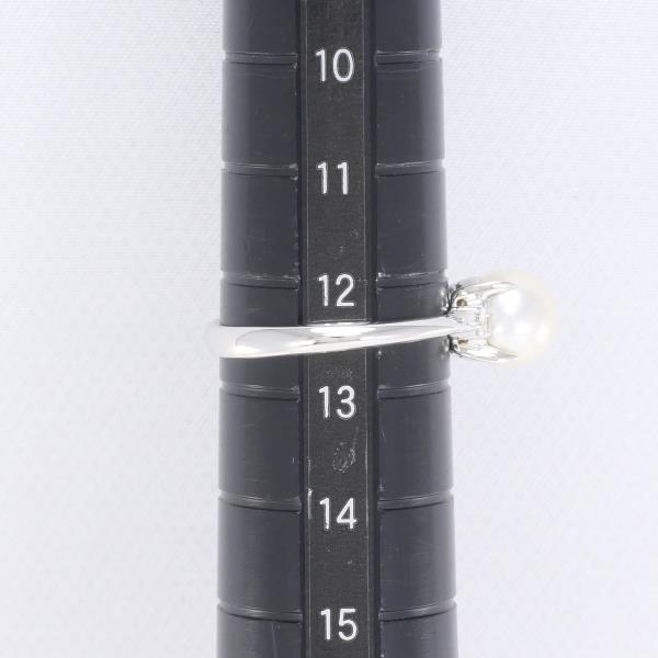 PT900 リング 指輪 12.5号 パール 約7mm ダイヤ 0.06 総重量約3.2g 中古 美品 送料無料☆0315_画像5