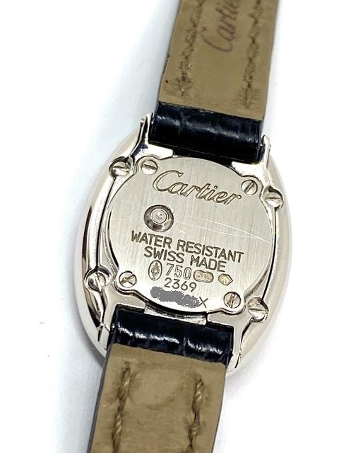 【即決】 Cartier カルティエ ミニベニュワール WG 革 ホワイトゴールド W1518956 アイボリー文字盤 レディースウォッチ 女性用腕時計 _画像4