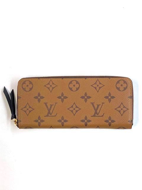 【即決/IC搭載確認済み】 LOUIS VUITTON ルイヴィトン ポルトフォイユクレマンス モノグラム・リバース M82336 ラウンド長財布 ブラウン_画像1