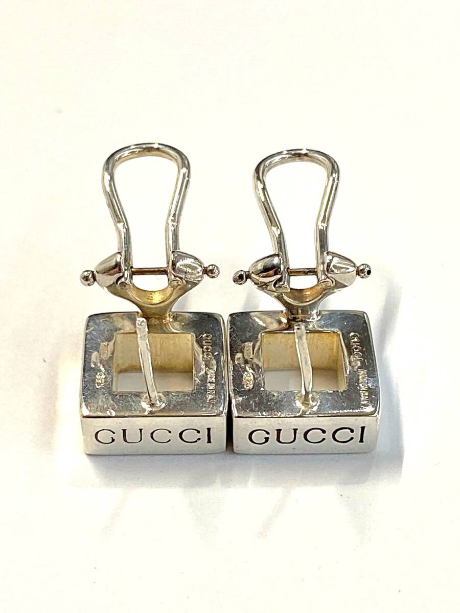 [ быстрое решение ] GUCCI Gucci серьги квадратное 925 серебряный женский 13.79g