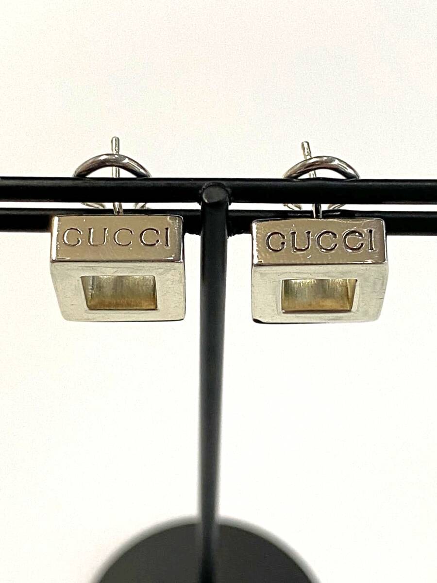 [ быстрое решение ] GUCCI Gucci серьги квадратное 925 серебряный женский 13.79g