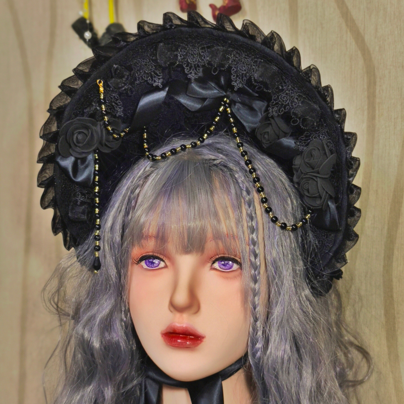 ロリータ ボンネット 帽子 ヘッドドレス ヘアアクセサリー 4 ロリータ ボンネット 帽子 ヘッドドレス ヘアアクセサリー 4