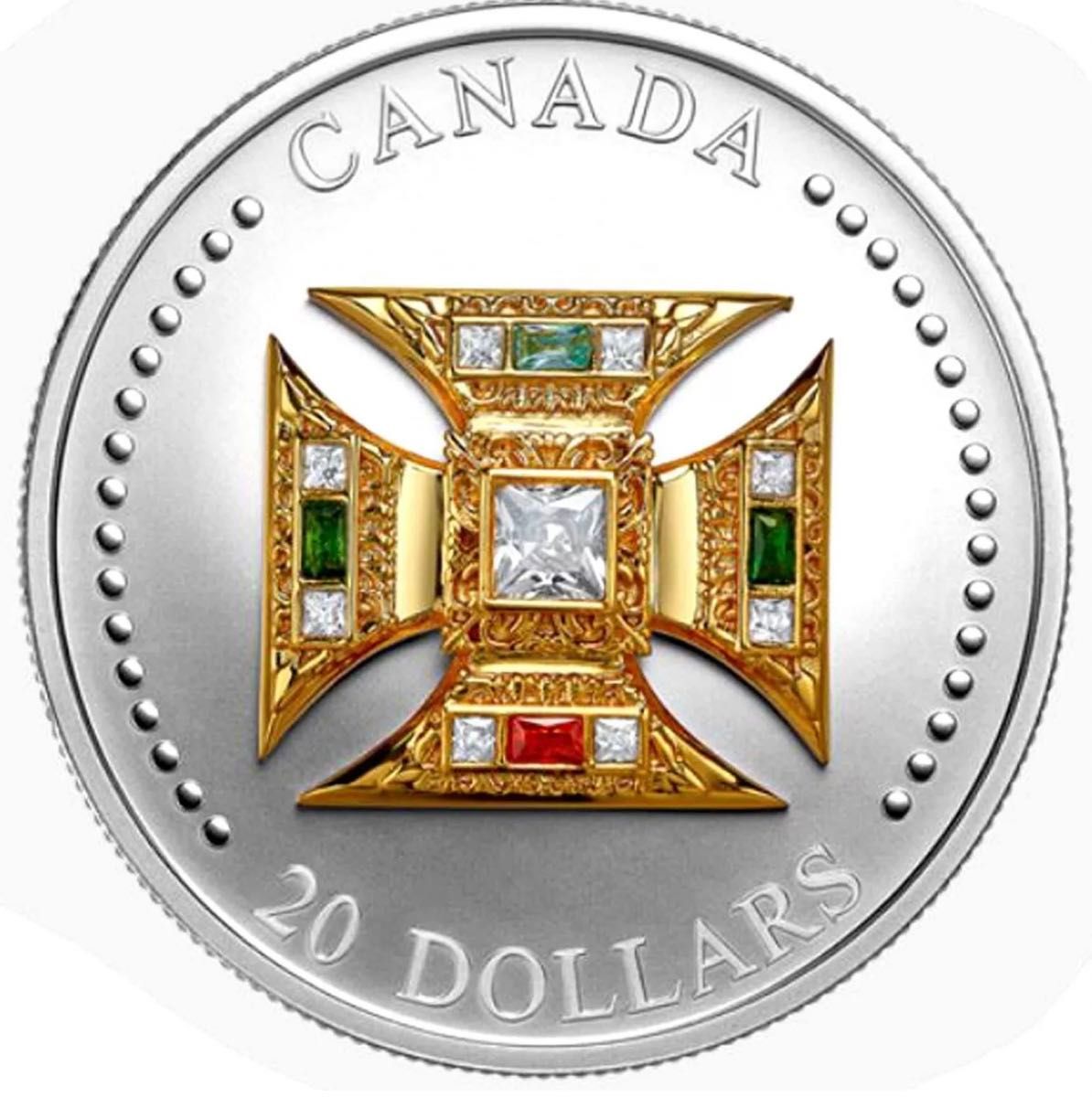 宝石の様な王冠2023年 カナダ 聖エドワード王冠 マットプルーフ銀貨 エリザベス２世 NGC社鑑定 PF70ファーストリリース