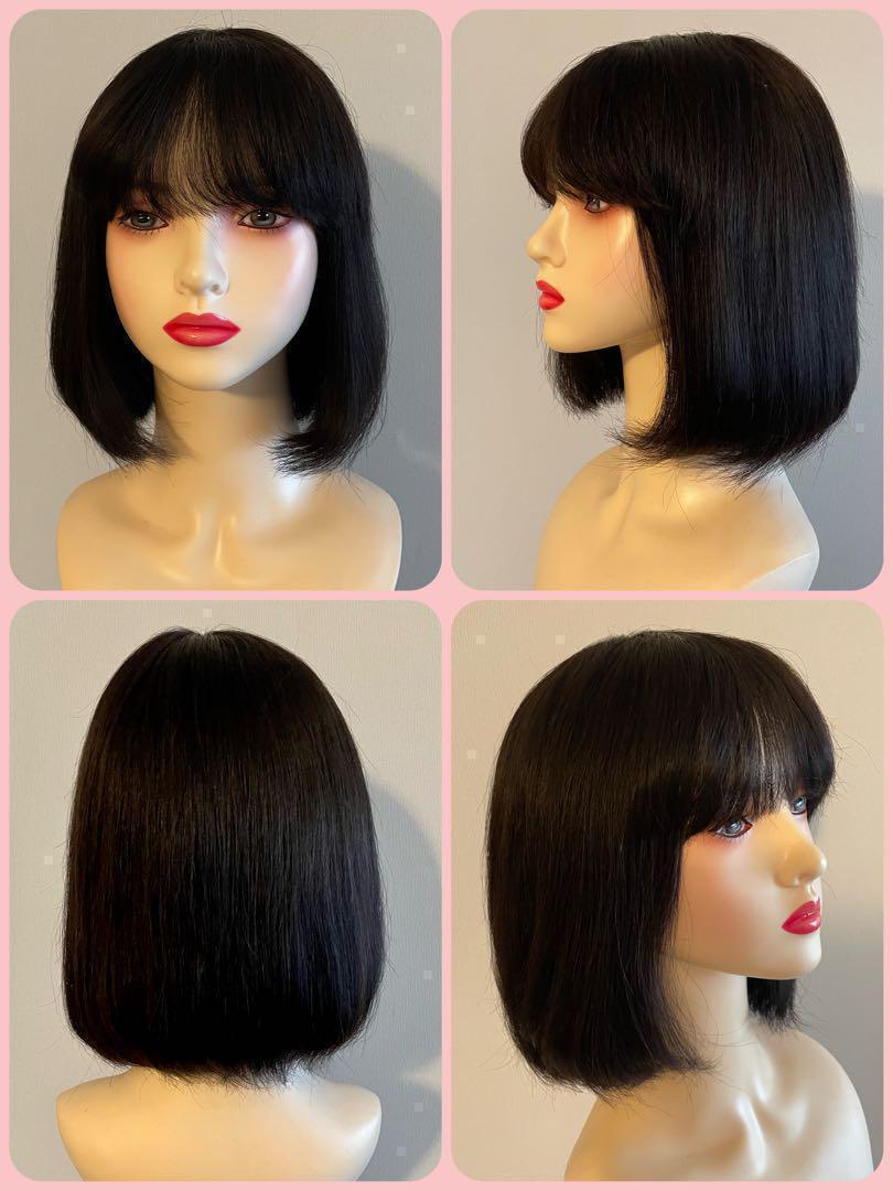  new goods all person wool medical care for gloss . human work . Bob 30 full wig black, tea have 