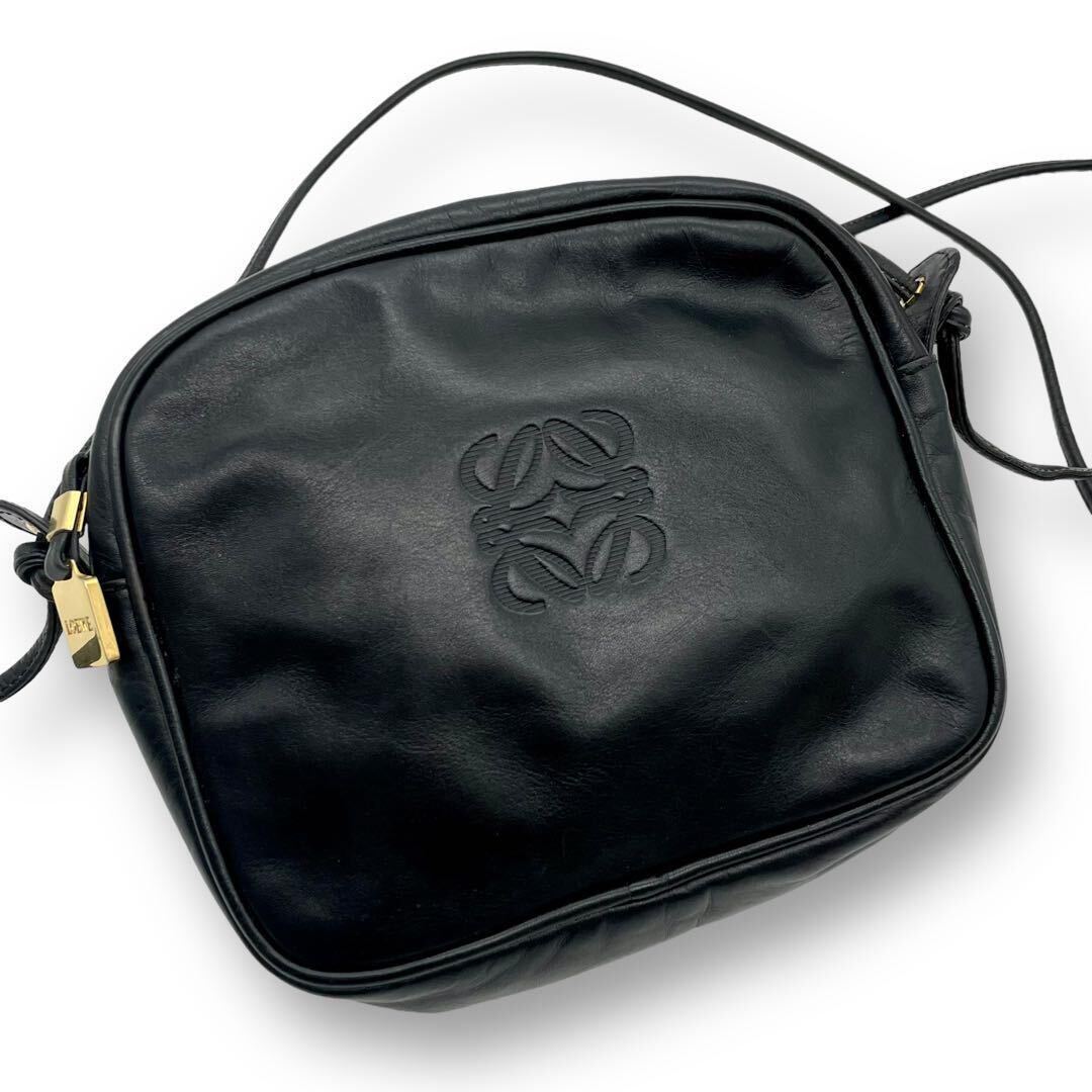 LOEWE ロエベ ショルダーバッグ 黒 ブラック アナグラム ポーチ LOEWE ロエベ ショルダーバッグ 黒 ブラック アナグラム ポーチ