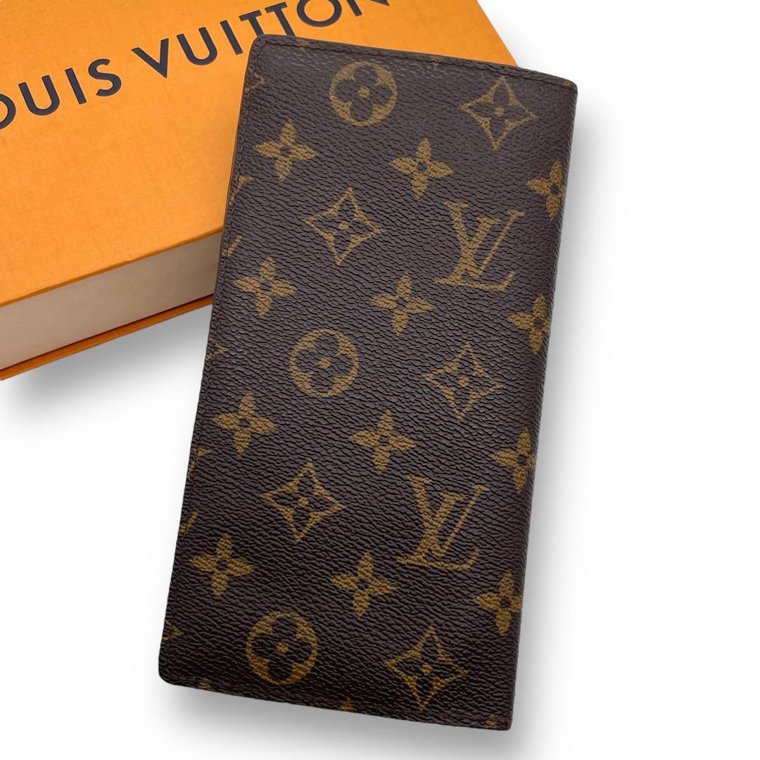 LOUIS VUITTON ルイヴィトン 長財布 ポルトフォイユ ブラザ モノグラム ブラウン 茶 2つ折り_画像1