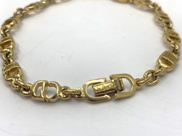 1円～ Christian Dior クリスチャン ディオール CDロゴ ブレスレット ゴールド アクセサリー レディースの画像8