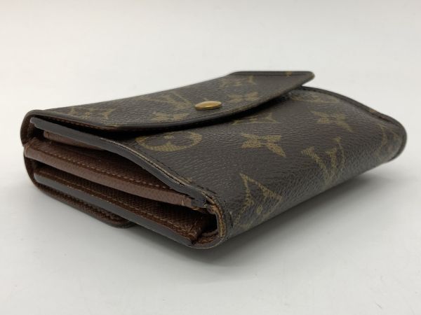 1円～ LOUIS VUITTON ルイヴィトン M61652 モノグラム ポルトモネ ビエ カルトクレディ 三つ折り財布 ブラウン レディース_画像3