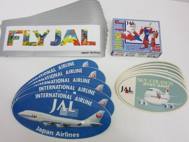 ノベルティ祭 ノベルティ おまとめ JAL 日本航空 飛行機 ステッカー シール ジェイファイター ダイヤブロック 非売品 の画像1