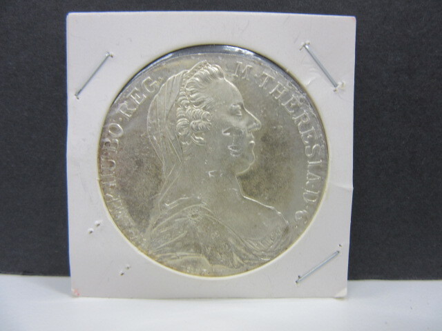 古銭祭 外国硬貨 オーストラリア マリアテレジア 1ターラー銀貨 1780年 銀貨の画像1
