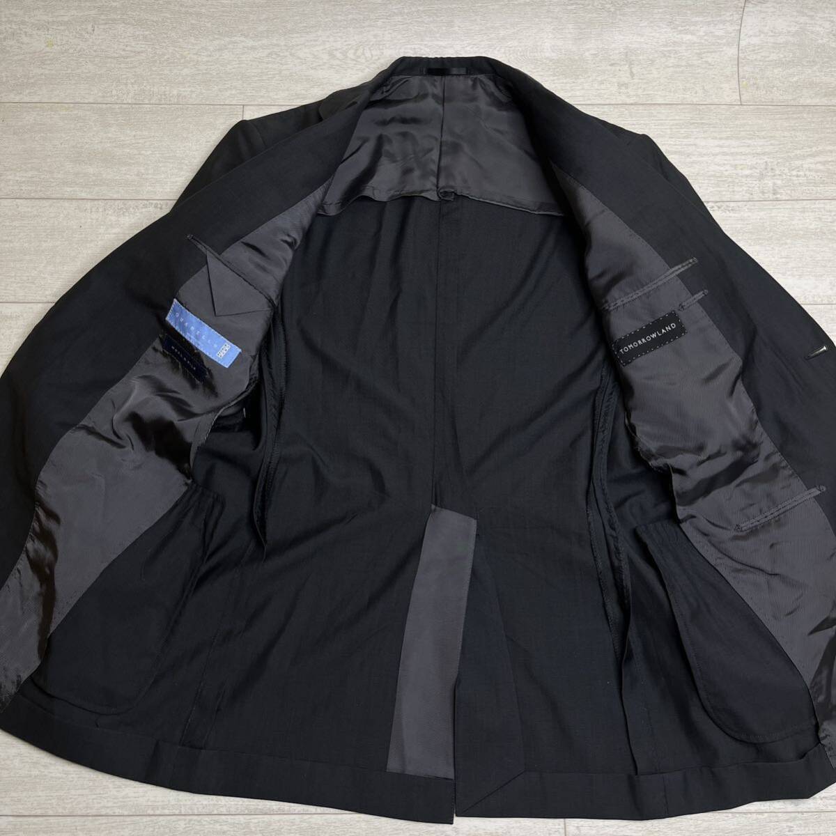  Tomorrowland ×gateroTOMORROWLAND костюм выставить черный шелк . шерсть 44(S