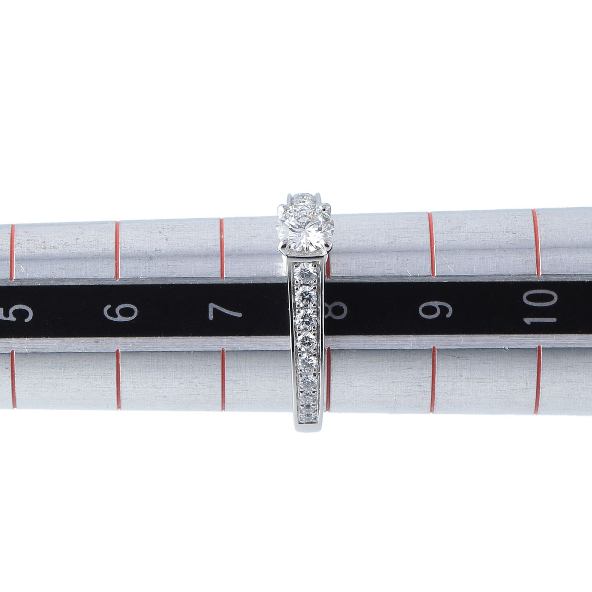  Cartier sleigh tail diamond ring 0.31ct H-VVS2-VG #48 PT950 GIA expert evidence box written guarantee (2012 year ) new goods finishing settled Cartier[16534]