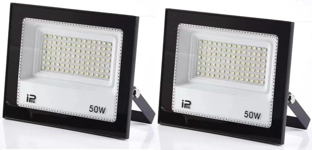  ２個 50ｗ  LED 投光器 50W IP66防水 作業灯 8000LM 800W相当フラッドライト 省エネ 高輝度 アース付きプラグ PSE適合 1.8Mコード の画像1