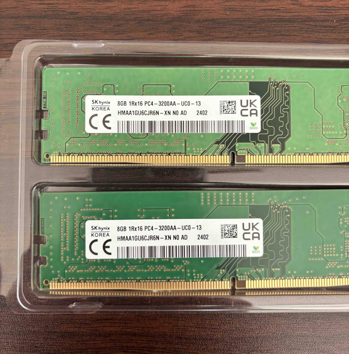 ★送料込み★ デスクトップメモリ 16GB（8GB×2枚）＜SK hynix HMAA1GU6CJR6N-XN【DDR4-3200】【PC4-25600】＞_画像3