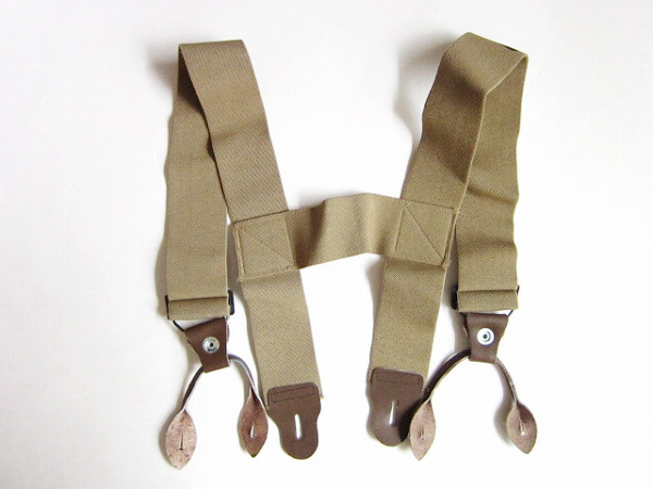 { for children }LaCrosse/ lacrosse /H back / flexible material / button tab type / suspenders /.. beige group /H type { Kids }/D138