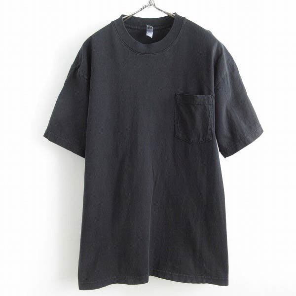 USA製 LOS ANGELES APPAREL 6.5オンス ガーメントダイ ポケットTシャツ 半袖 黒 M ブラック ロサンゼルスアパレル ロスアパ d144-01-0019_画像2