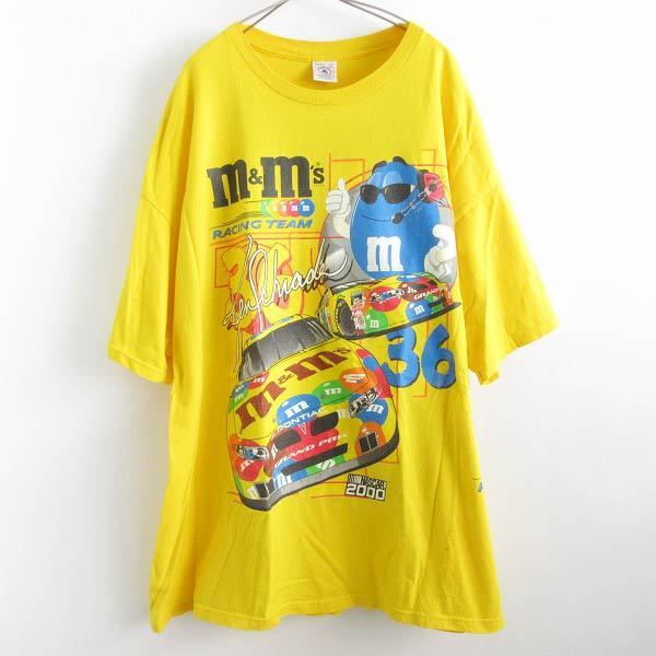 レア USA製 m&m's ナスカー2000 レーシングチーム 半袖Tシャツ 黄色系 3XL NASCAR エムアンドエムズ アメリカ製 d143-01-0060ZVW_画像2