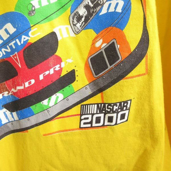 レア USA製 m&m's ナスカー2000 レーシングチーム 半袖Tシャツ 黄色系 3XL NASCAR エムアンドエムズ アメリカ製 d143-01-0060ZVW_画像6