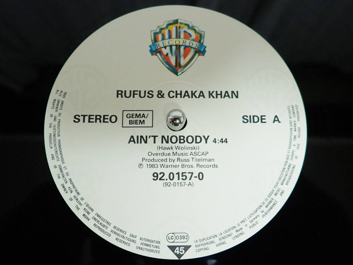 美盤 LOFTクラシック ★Ain't Nobody - Rufus & Chaka Khan★ David Mancuso, 920 157-0の画像5