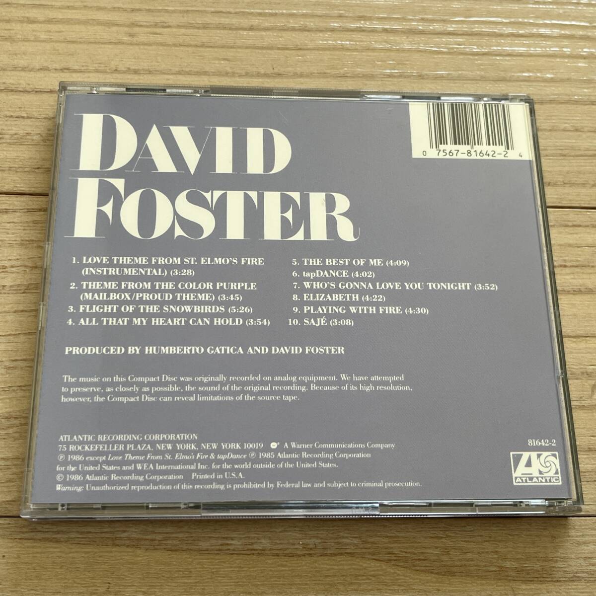 [US запись /CD/Atlantic/81642-2]David Foster / David Foster........................................................ //Synth-pop,AOR//
