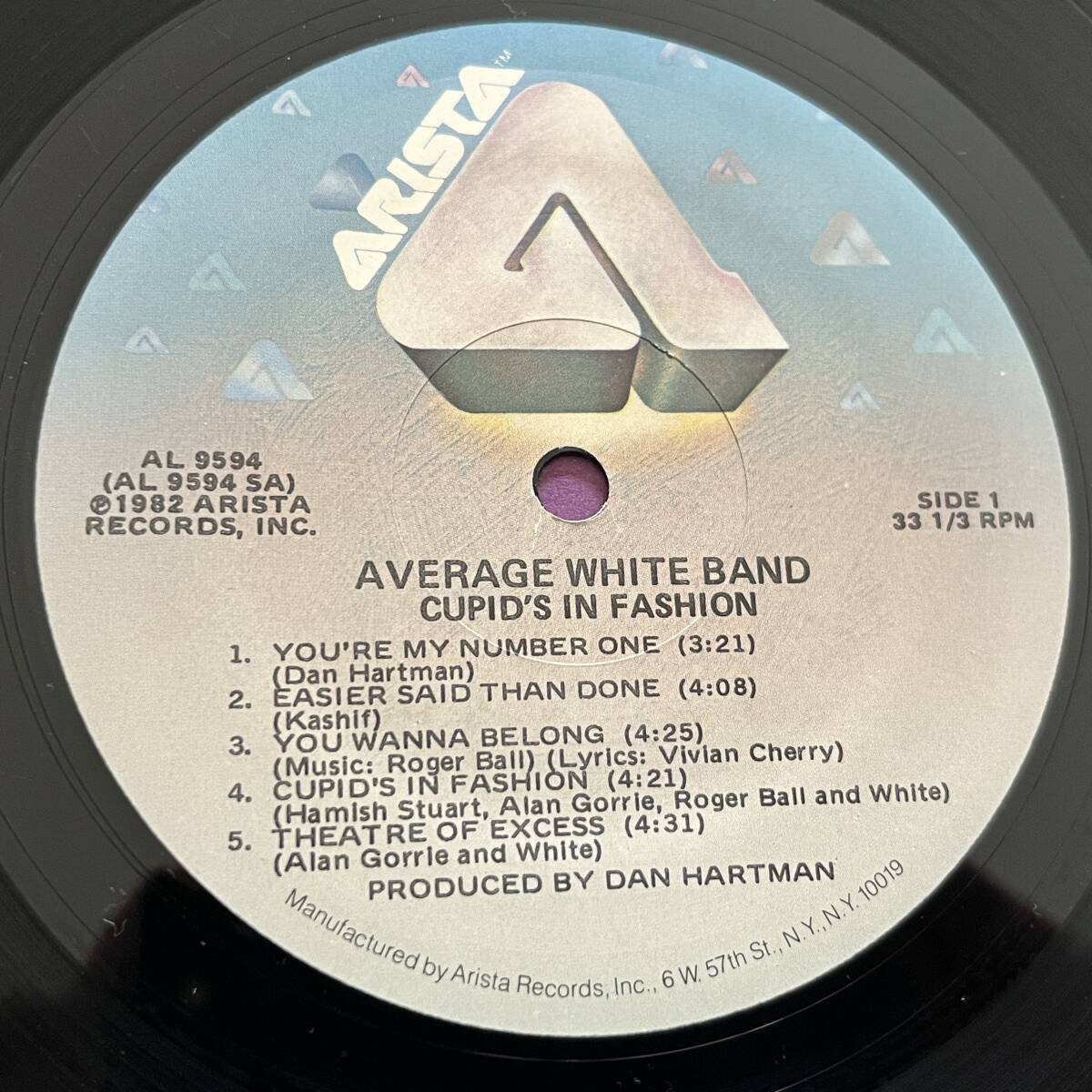 【US盤/Vinyl/12''/両面STERLING刻印/Arista/AL 9594/82年盤/with Inner】Average White Band / Cupid's In Fashion .. //Jazz-Funk,Funk//_画像5