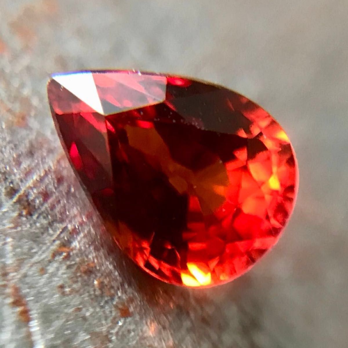 高品質 スペサルティンガーネット 0.993ct 鑑別 宝石 ルース  天然石 オレンジ ガーネット 天然スペサルティンガーネット