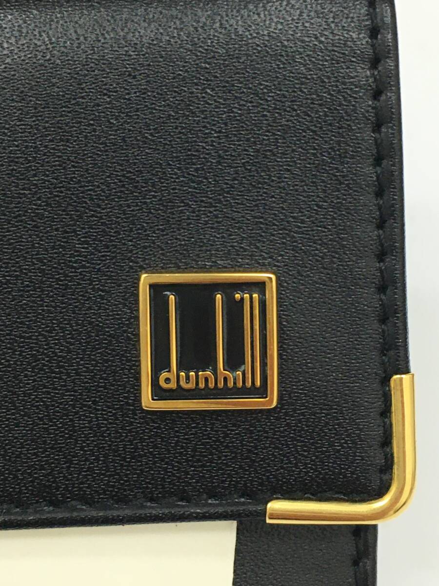 10418 dunhil ダンヒル キーケース ブラック 経年保管品 箱付き 美品の画像9