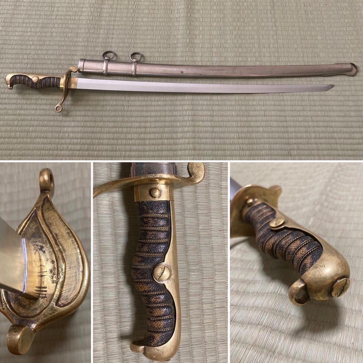 sa- bell police . length . two .. war front Meiji .. for Japan army battle sward finger . sword army equipment military fake sword that time thing history charge antique goods valuable 