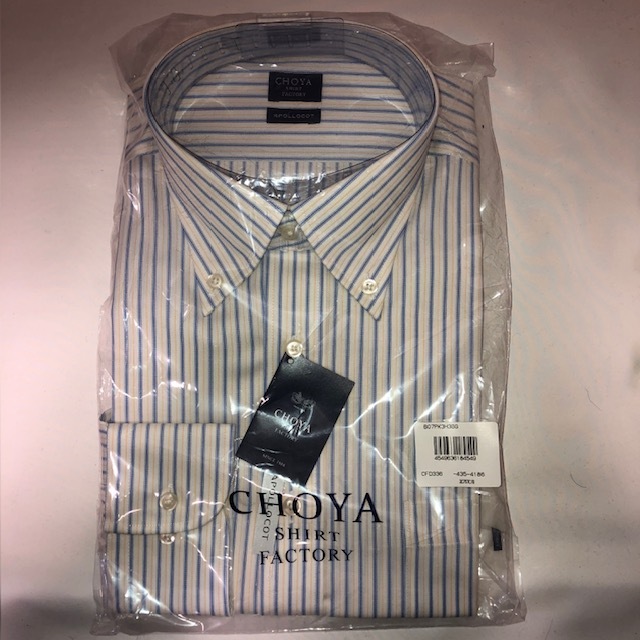 [CHOYA(チョーヤ)] SHIRT FACTORY 長袖メンズワイシャツ 日清紡アポロコット CFD336（カラー：435、サイズ：首回り41-裄丈86）