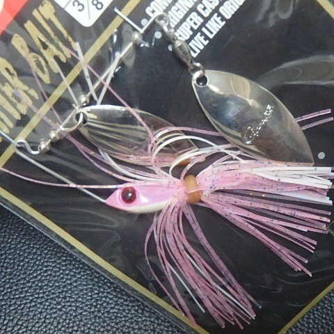 アシにブチ込め！ がまかつ スピナーベイト 3/8oz コットンキャンディー GAMAKATSU Spinner Bait 3/8oz Cotton Candy New on Card 10DW-2_画像3