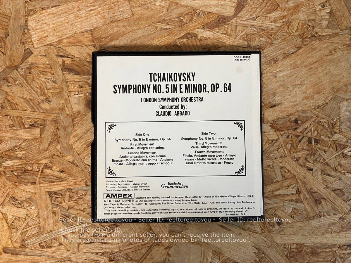 ＜再生確認済み＞「 TCHAIKOVSKY : SYMPHONY NO.5 / ABBADO 」　オープンリール　７号　ミュージック　テープ　チャイコフスキー　アバド_画像6