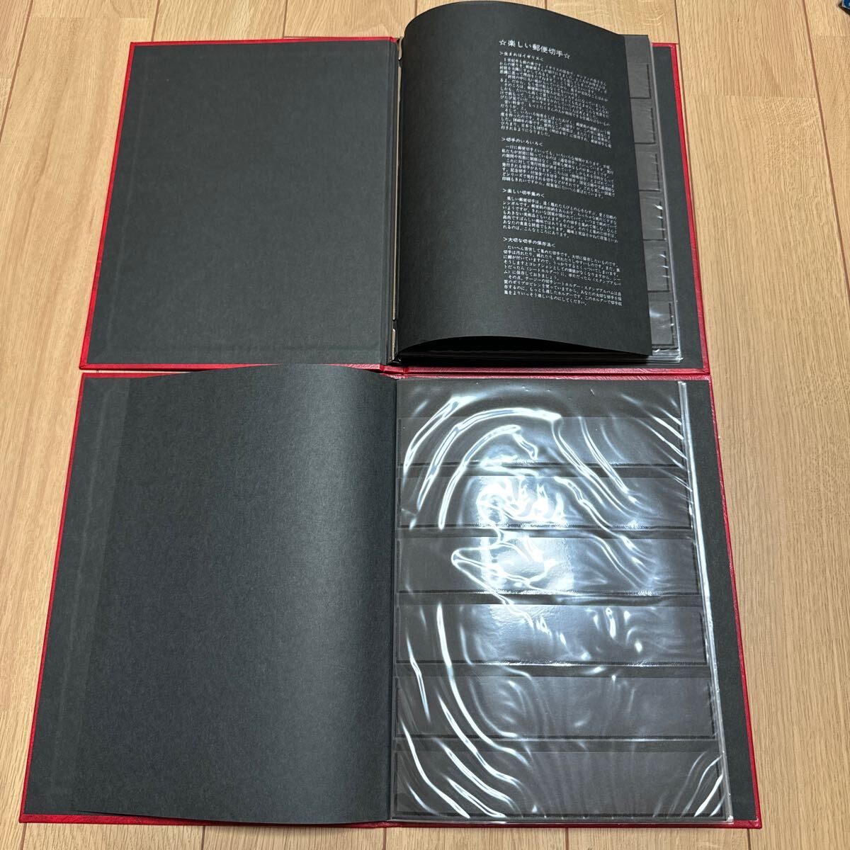  stock книжка Stamp Album BTypete-ji-SB-30 штамп альбом красный 2 шт. суммировать с футляром длина примерный 26.8cm ширина примерный 20cm картон 8 листов 16 страница 6 уровень 