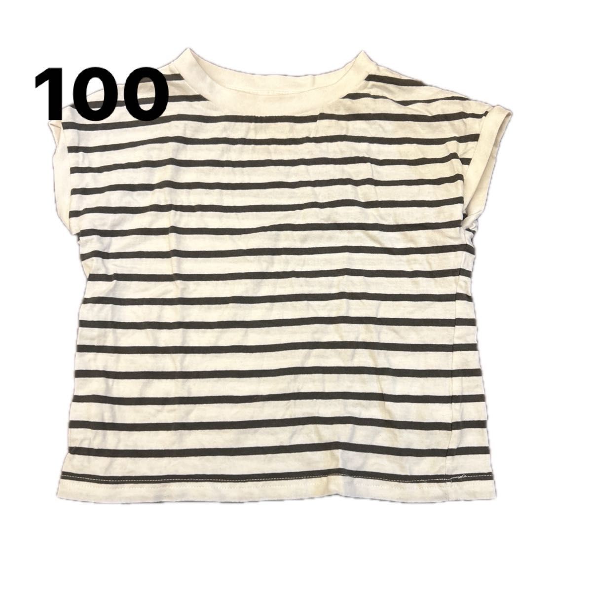 子供服 カットソー Tシャツ ボーダー トップス 半袖 size 100