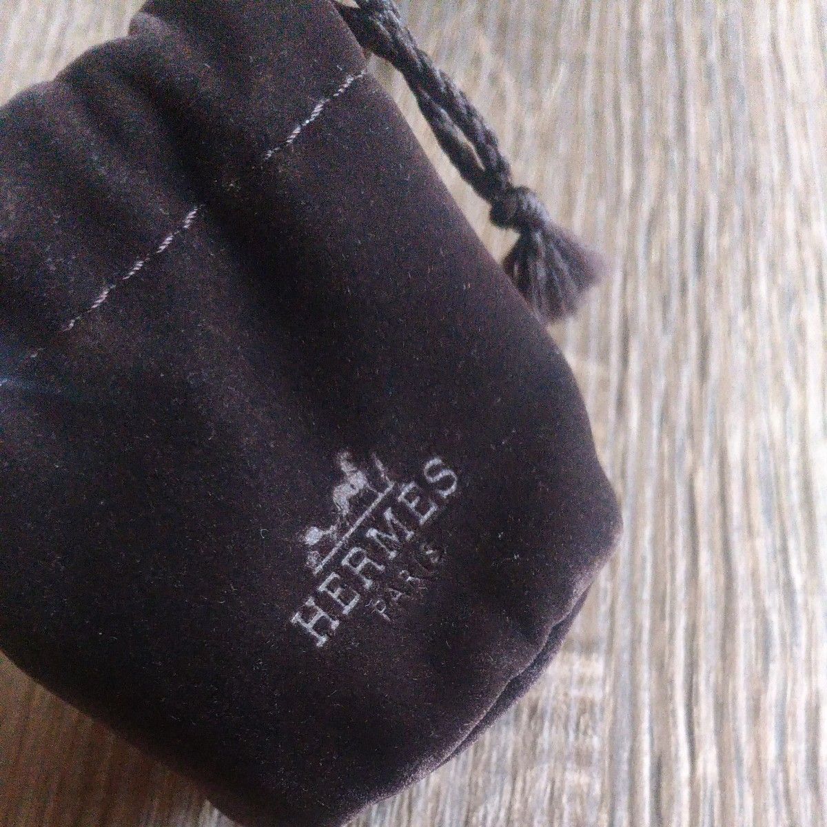 HERMES エルメス ミニ巾着袋 保存袋 ベロア 2点セット ツイリー 時計