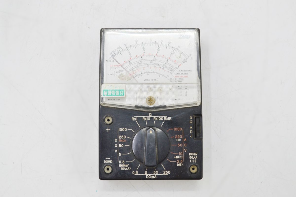 (780S 0417Y11)1円～ SANWA マルチテスター U-50DN 電圧計 測定器 アナログ 【ジャンク品】の画像2