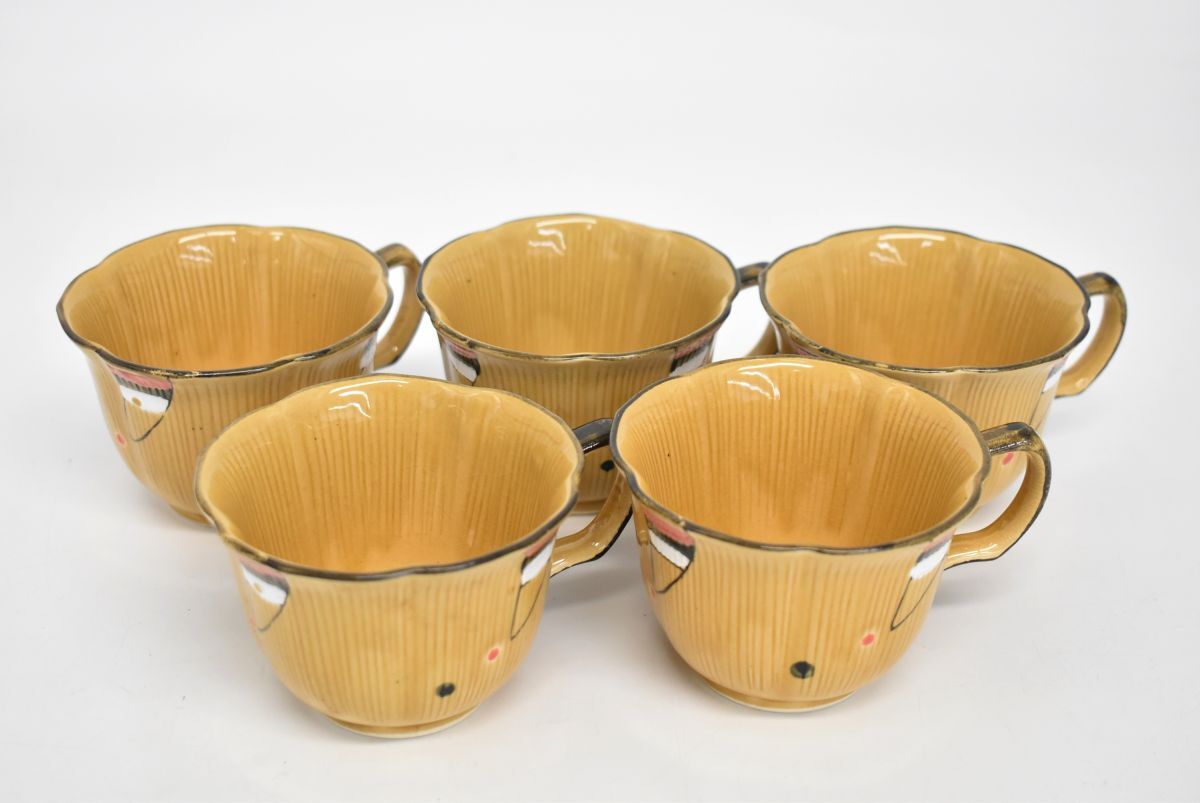 (768S 0402M2) 未使用 雅峰 コーヒーカップ 珈琲碗 5客 茶器 ティー 陶磁器 食器の画像1
