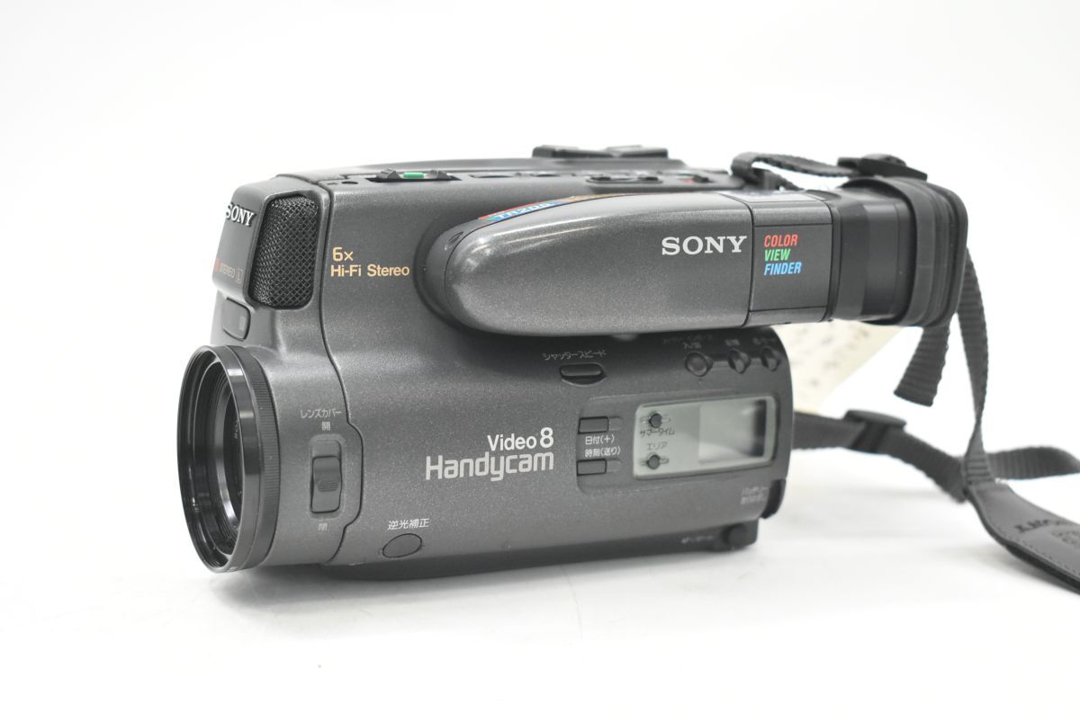 (769L 0408S10) １円～【ジャンク品】SONY ソニー CCD-TR205 ビデオカメラレコーダ ハンディカム 8ミリ 撮影機器 レトロの画像3
