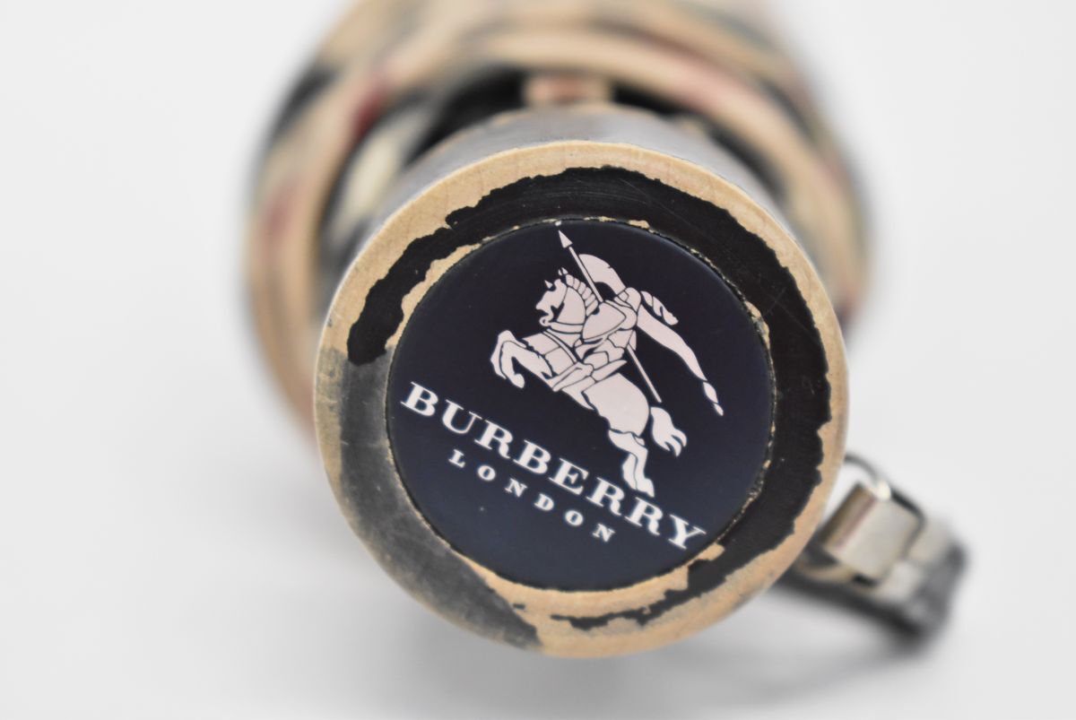 (774S 0415M9) 1円～ Burberry バーバリー 折り畳み傘 雨具 レイングッズ チェック ヴィンテージ ベージュ 正規品の画像6