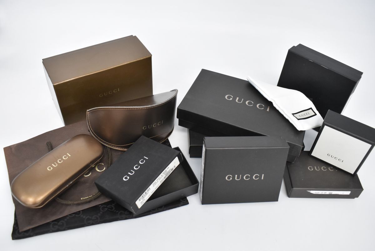 (1M 0415M2) 1円～ GUCCI グッチ 空箱 ショッパー 10点以上セット 空ケース BOX ギフト ラッピング ブランド まとめて 正規品の画像1