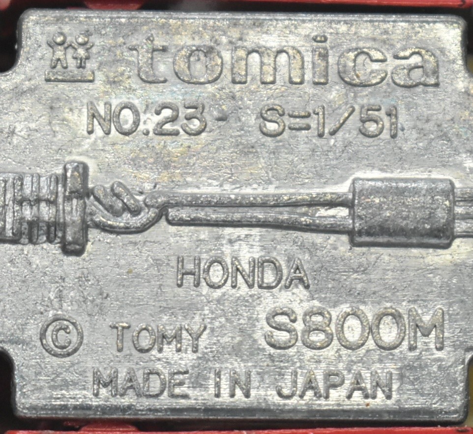 (778S 0416S6) １円～ tomica トミカ HONDA ホンダ S800M S=1/51 ミニカー 自動車 おもちゃ レトロの画像7