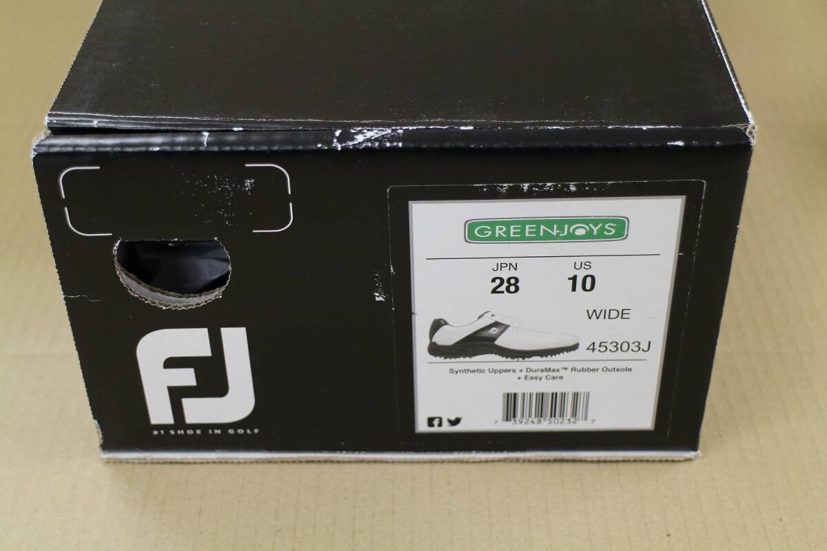 SH005 未使用/訳あり GREEN JOYS 45303J_28cm WH×BK メンズ ゴルフシューズ MENS フットジョイ FOOTJOY 日本正規品の画像5