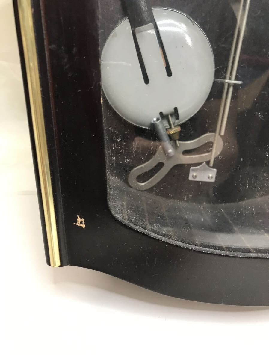 Z120 セイコー SEIKO 振子時計 掛け時計 柱時計 ボンボン時計 ねじ巻き時計 ジャンク 4cの画像8