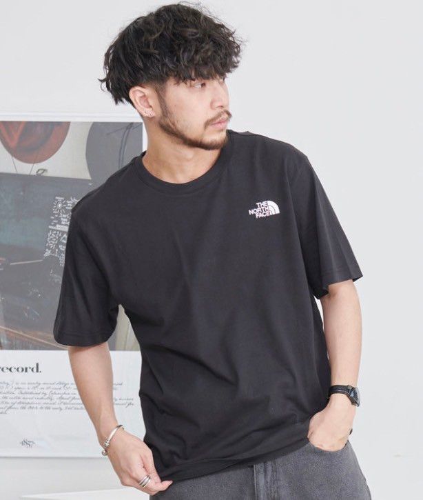 【新品未使用】韓国ノースフェイスホワイトレーベルコットンロゴEX半袖TシャツNT7UN05黒