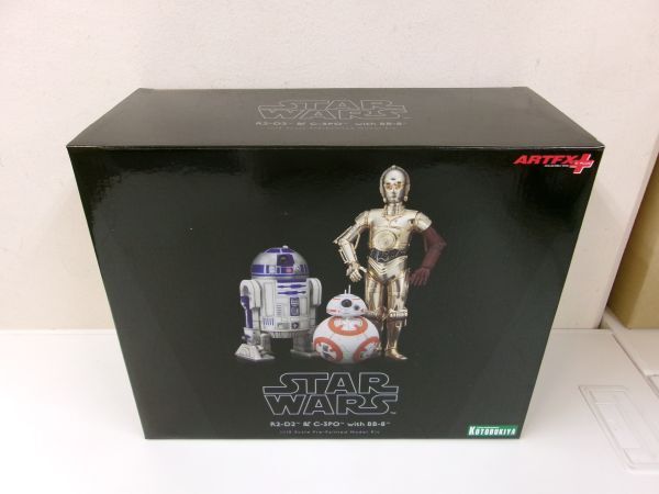 #s53【梱100】コトブキヤ ARTFX+ 1/10 スター・ウォーズ R2-D2 & C-3PO with BB-8 未開封の画像1